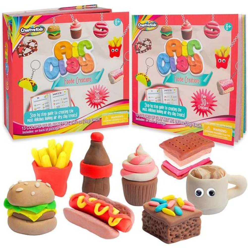Air Clay Foodie Creations 30 Clay Charms with 13 Colors for Ages 6+